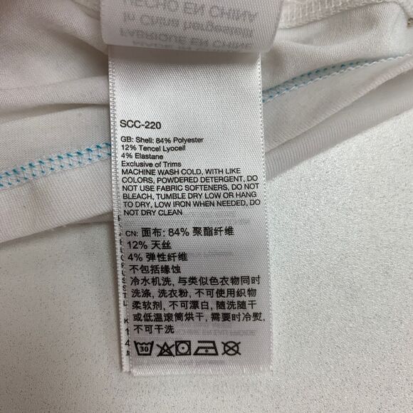 Marmot Shirt Womens S Small White Henley Stretch Tencel Blend Short Sleeve Tee - Picture 9 of 11